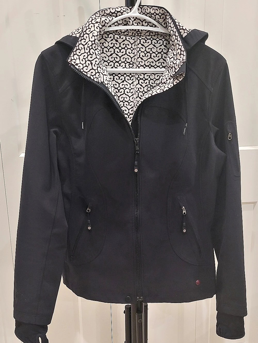 lululemon Soft Shell Hooded Black Jacket